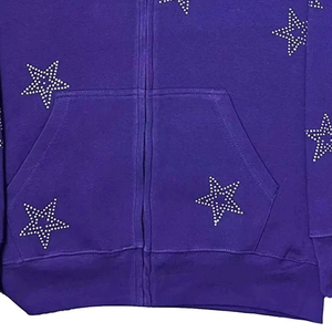 Sweats à capuche à manches longues avec strass, créez vos propres sweats à capuche avec strass, sweats à capuche thermiques unis pour hommes, sweats à capuche avec strass à prix abordable - Product Image 5