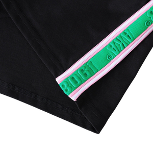 เสื้อเชิ้ตแขนสั้นคอกลมลำลองสำหรับผู้หญิง รุ่นพรีเมียม ลายนูน ดีไซน์รักษ์โลก ประดับเพชร สีดำ สไตล์กรีก - Product Image 5
