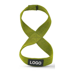 Sangles de musculation en forme de 8 pour exercices de musculation, sangles de levage de poids robustes pour la salle de sport, acceptent le logo et la conception personnalisés pour unisexe - Product Image 2