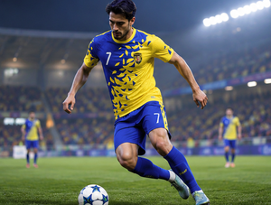 Ensemble de maillots de football d'été personnalisés pour hommes, en maille respirante, polyester, uniforme de football, tissu à séchage rapide, impression numérique, short - Product Image 4