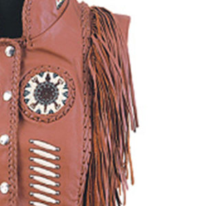 Women <b>Suede</b> Leather Fringe Vest Western Cowboy Sleeveless <b>Jacket</b> Tassel Motorcycle <b>Biker</b> Rodeo Fashion Premium OEM Wear - Product Image 2