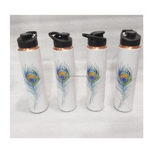 Botella de agua de cobre ecológica para agua potable limpia y hábitos de vida sostenible - Product Image 6