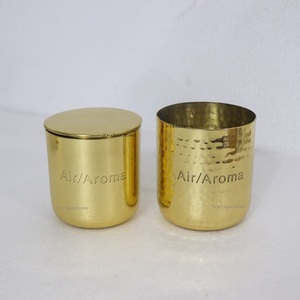 Frascos de Latón Dorado de 12 oz con Logotipo Personalizado, Hechos a Mano, Resistentes al Calor, Duraderos, para Velas, Decoración del Hogar, Fabricación de Velas - Product Image 3