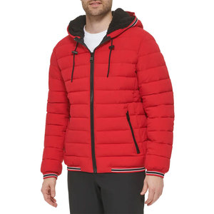Chaqueta de Plumón con Capucha para Hombre, Personalizada, de Invierno, Cálida, Holgada, de Color Sólido, Gruesa, de Poliéster - Product Image 1