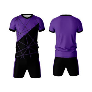 Conjunto de Uniforme de Fútbol para Hombre, Verde y Negro, Cuello en V, Estampado Geométrico Sublimado, Poliéster que Absorbe la Humedad, Corte Atlético, Manga Corta - Product Image 4