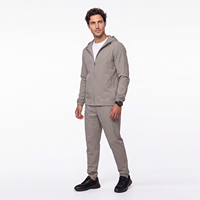 Мужской спортивный костюм Custom Streetwear: комплект из 2 предметов (толстовка на молнии с капюшоном и брюки-джоггеры), облегающий крой, с возможностью нанесения логотипа OEM, оптом