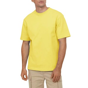 T-shirts noirs personnalisés pour hommes, manches courtes, col rond, 100 % coton peigné, logo frontal, style formel, coupe ample, anti-boulochage, été - Product Image 4
