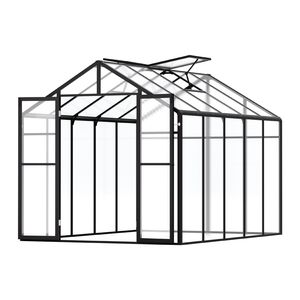 Serra da Esterno in Policarbonato 8 x 10 Piedi con 2 Finestre di Ventilazione e Porta a Battente in Alluminio, Stile Padiglione per Coltivazione - Product Image 1