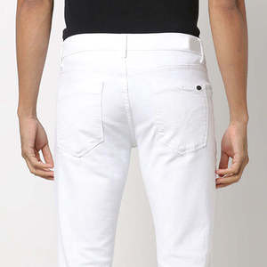 Jeans en denim pour hommes, style streetwear, couleurs blanches, prix bas, vente en gros de jeans pour hommes - Product Image 4