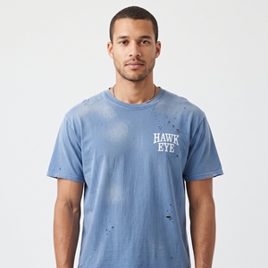 Camiseta de Algodón para Hombre, Lavado Ácido, Estilo Desgastado, Cuello Redondo Acanalado, Estilo Urbano, Corte Regular, Personalizable - Product Image 5