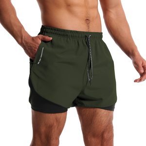 High Quality Custom Logo Men's Shorts Factory Made Quick Dry Breathable Training Gear <b>Mid</b>-Rise Casual Comfort Athletic Shorts - Product Image 1