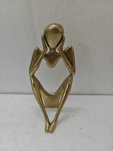 Juego de 3 Esculturas Abstractas Estilo Pensador con Acabado Dorado, Decoración para el Hogar, Decoración Nórdica para Sala de Estar, Escritorio, Regalo Especial - Product Image 3