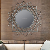 Miroir mural Art Déco de luxe en fer forgé, fait main, design mariage/pâques, installation facile, pour salon et chambre à coucher