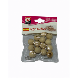 Cuentas de Madera Natural de 14 mm, Surtido de Artículos - Product Image 2