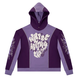 Sudadera con Capucha para Hombre, Color Rosa Marrón, con Estampado de Letras, Estilo Urbano - Product Image 3