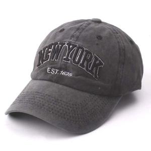 Customizable Washed Cotton Baseball <b>Cap</b> with Embroidered Lettering <b>Vintage</b> Curved Brim Casual 6 Panel Adjustable Sun Hat - Product Image 2