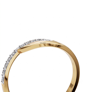 Anillo de Boda de Media Eternidad con Diamantes Cultivados en Laboratorio, Corte Trenzado Elegante, para Mujer, Oro 10K 14K 18K, Plata 925 935 - Product Image 3