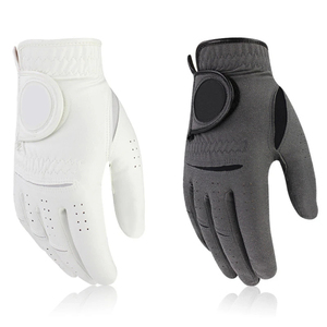 Durable White Leather Golf Glove Designed with Full Finger Protection and a Non-Slip Grip for Men and Women Enjoying Golf Sports - Product Image 2