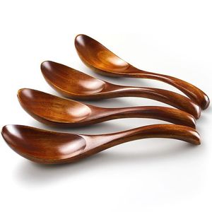Ensemble d'ustensiles de table en bois bio 5 pièces : cuillère, fourchette, outils de service, lavable au lave-vaisselle, accessoires de cuisine écologiques - Product Image 3