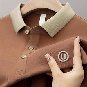 เสื้อยืด ZULARI IMPEX ZI-103 สีดำ แขนสั้น ระบายอากาศได้ดี คอปกพับได้ ปักโลโก้ตัวอักษรด้านหน้า ทรงปกติ 100% - Product Image 5