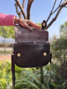 Western Patterned Cowhide Fur Leather Sling Purse Stylish Multi Uses Women <b>Handbags</b> Mini Size Sling Purse - Product Image 4