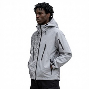 Blouson Softshell Unisexe Whiteaura International à Capuche Imperméable avec Fermeture Éclair Coupe-Vent Extérieur Coupe Droite Entièrement Zippé - Product Image 3