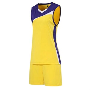 Unisex Custom Team Logo Printed Volleyball Jersey Set Short Sleeve Plain and Simple Sport Uniforms for Adults <b>Boys</b> Sale Pakistan - Product Image 5