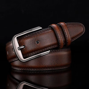 Cinturón de Vestir de Cuero Vacuno Genuino para Hombre, Hecho a Mano, Nuevo Diseño con Hebilla de Aleación, para Uso en el Trabajo, Negocios o Casual - Product Image 4