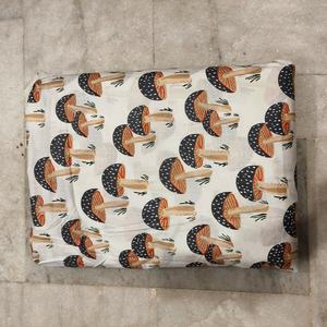 Mushroom Printed Eco-Friendly Organic Breathable Lightweight Combed Nonwoven <b>Cotton</b> Fabric Flower Theme Girls Apparel Bag - Product Image 5