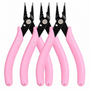 Luminex 5 Piece Jewelry Pliers Set Stainless Steel <b>Mini</b> Beading <b>Tool</b> <b>Kit</b> Orange Handles for DIY Jewelry Making - Product Image 2