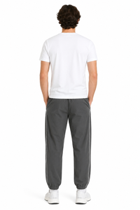 Pantalones Deportivos para Hombre, Color Gris Carbón, con Ribete Reflectante, Ligeros, Cintura Elástica, Ropa Deportiva Informal - Product Image 4