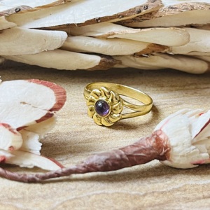 Premium Design Trendy Look Flower Shape <b>Ring</b> Amethyst <b>Statement</b> Dainty <b>Ring</b> Handmade Modern Floral Wholesale <b>Ring</b> For Women - Product Image 5