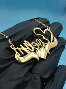 Collar con Nombre Personalizado de Plata de Ley 925 con Moissanita, Colgante con Nombre en Forma de Corazón, Joyería de Lujo Estilo Hip Hop, Regalo para Ella - Product Image 3