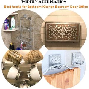 Ganci da Parete in Acciaio Inossidabile Resistenti, Appendiabiti Adesivo Impermeabile per Asciugamani, Ganci Adesivi da Bagno, Appendiabiti da Parete - Product Image 4