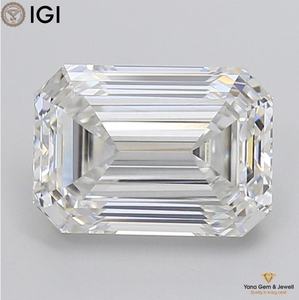 Diamant de 3,00 carats, couleur F, clarté VVS1, avec certificat IGI, diamant de forme émeraude cultivé en laboratoire CVD pour pendentif solitaire de luxe - Product Image 1