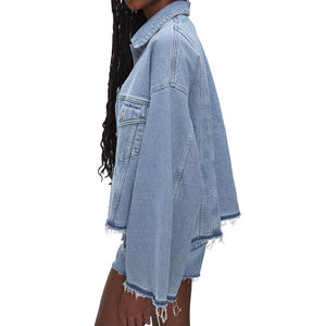 Shorts en jean vintage droits pour femmes, taille mi-haute, confortables, de haute qualité, dernier design, vente en gros, logo personnalisé, quatre poches, OEM - Product Image 5