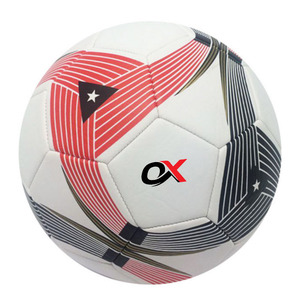 Custom Soccer <b>Ball</b> White Red Black Stripe Design <b>Training</b> Match Football Durable PU Material Professional Size Standard <b>Ball</b> - Product Image 2