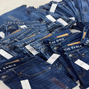 กางเกงผ้ายีนส์ลำลองขายาวสำหรับผู้ชายกางเกงสต็อกหลวมแบบตรงมีรอยขาดแบรนด์ยอดนิยม - Product Image 6