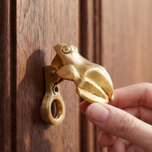 Handmade <b>Rustic</b> Brass Frog <b>Door</b> Knocker Hardware <b>Door</b> Knockers - Product Image 2