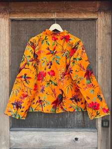 Veste en velours à imprimé floral d'oiseaux, manteau bohème - Product Image 6