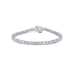 Elegant Round Brilliant Lab Grown Diamond Bracelet 10K 14K 18K <b>Solid</b> <b>Gold</b> Tennis Style Bracelet IGI Certified Fine Jewelry - Product Image 3