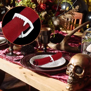 Anneaux de serviette sur le thème d'Halloween – Décoration de table effrayante pour des repas festifs - Product Image 1