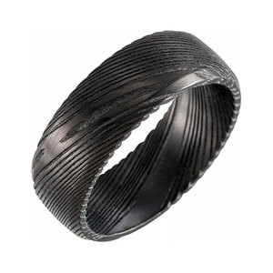 Handmade Damascus Steel Ring Elegant Jewelry for <b>Wedding</b> Anniversary <b>Gift</b> Damascus Steel Ring Custom Handmade Fashion Ring - Product Image 1