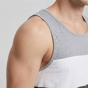 Camiseta sin Mangas para Hombre, Ajustada, Tejida, Transpirable, Elástica, para Fitness, Culturismo, Verano, Estilo Casual Urbano - Product Image 4