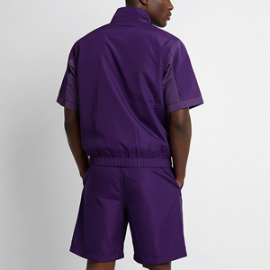 Mens Windbreaker <b>Short</b> Set Active Performance Stretch Lightweight 100% Polyester Custom Logo Outdoor Training <b>Jacket</b> - Product Image 3