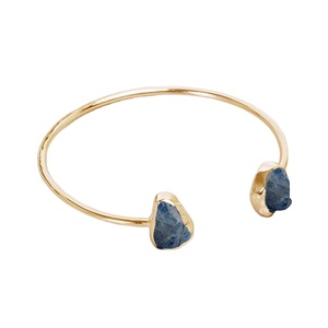 สร้อยข้อมือปรับได้ประดับด้วยหินแซฟไฟร์ดิบ |   กำไลข้อมือพลอยดิบธรรมชาติ |   เครื่องประดับสำหรับผู้หญิงที่สะท้อนความเป็นตัวตน - Product Image 1