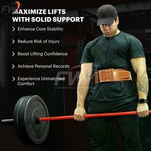 Cinturón de levantamiento de pesas de cuero de 10 mm de calidad premium, el mejor cinturón de potencia para entrenamiento muscular, gimnasio, barra, cinturón de alta resistencia. - Product Image 2