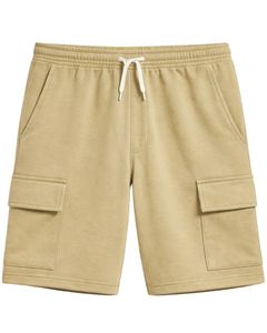 Khaki Mens Cargo Shorts <b>Elastic</b> Waist Drawstring Casual Streetwear Cargo Shorts With Side Pockets Summer Shorts OEM Manufacturer - Product Image 1