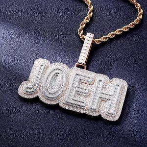 A custom pendant with full of baguette diamonds with d vvs clarity and diamond <b>tester</b> passed unisex pendant ready to shipped - Product Image 1