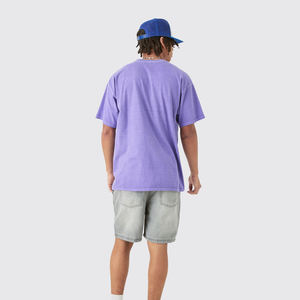เสื้อยืดแขนสั้นผู้ชาย 280 GSM ผ้าคอตตอน 100% ทรงโอเวอร์ไซส์ หนานุ่ม พรีเมียม สตรีทแวร์ รับสกรีนโลโก้ แบรนด์ส่วนตัว สำหรับฤดูร้อน - Product Image 3
